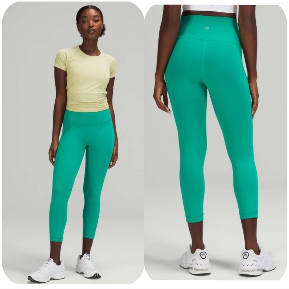 Lululemon Wunder Train High-Rise Crop 23" | Maldives Green | 6